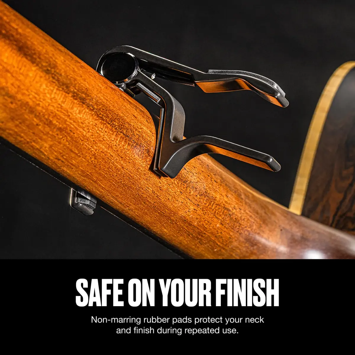 Jim Dunlop Trigger Capo Acoustic Flat - Black | Quick Key Changes for 6 & 12 String Guitars - view 6
