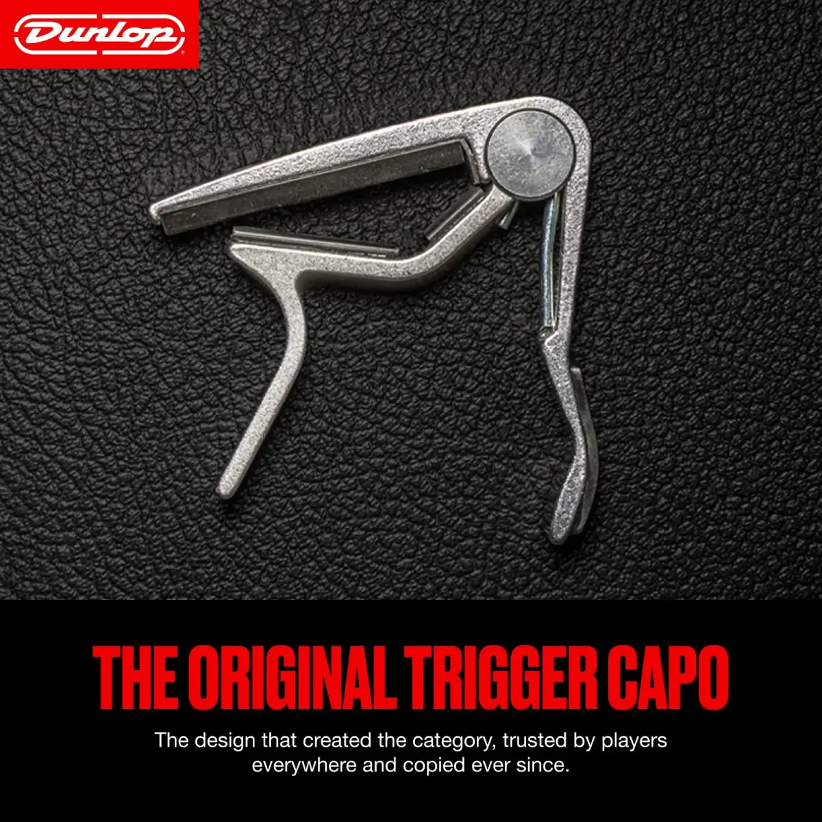 Jim Dunlop Trigger Capo Acoustic Flat - Black | Quick Key Changes for 6 & 12 String Guitars - view 2