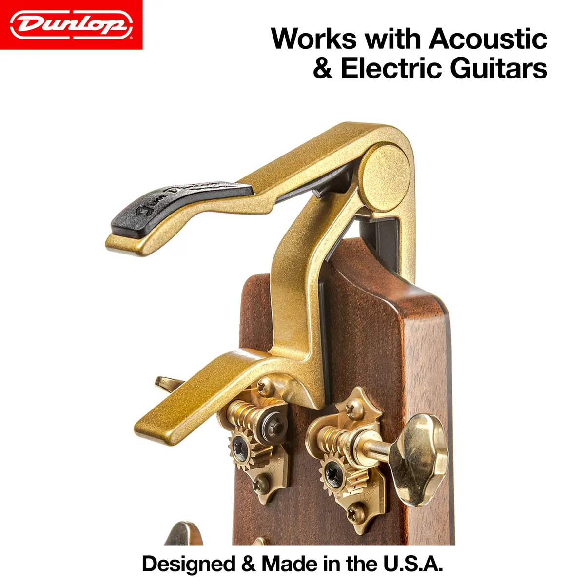 Jim Dunlop Trigger® Capo Acoustic Curved - Gold | Quick-Action, Lightweight Aluminum - view 5
