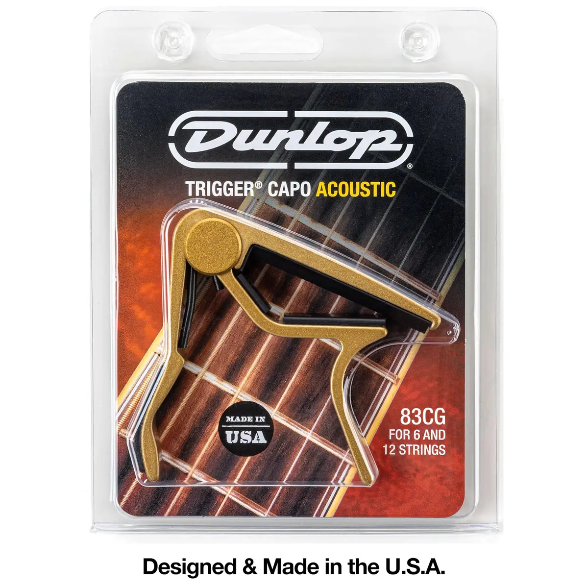 Jim Dunlop Trigger® Capo Acoustic Curved - Gold | Quick-Action, Lightweight Aluminum - view 6