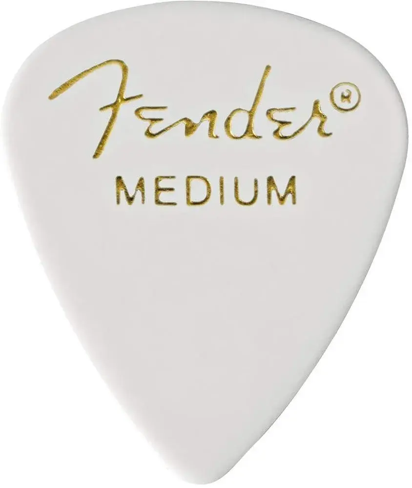 Fender Classic Celluloid Guitar Picks 351 Shape, Medium Gauge, White, 12-Pack | Traditional Feel & Warm Tone - main product image