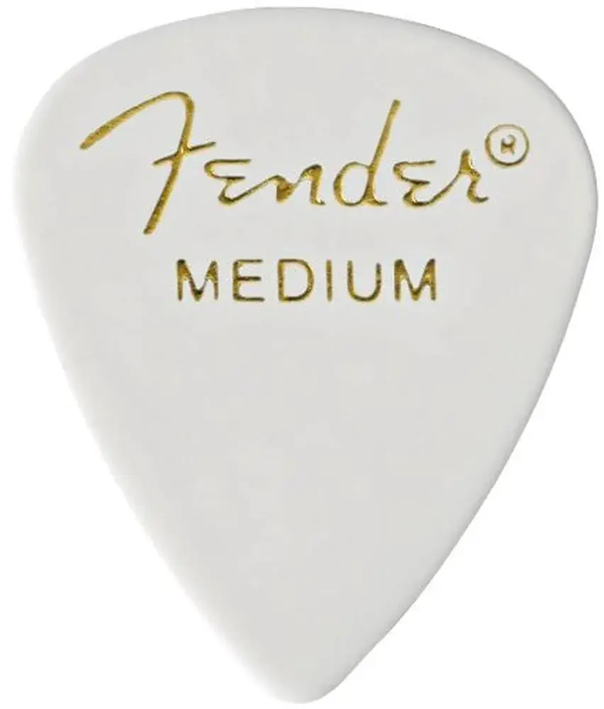 Fender Classic Celluloid Guitar Picks 351 Shape, Medium Gauge, White, 12-Pack | Traditional Feel & Warm Tone - view 2