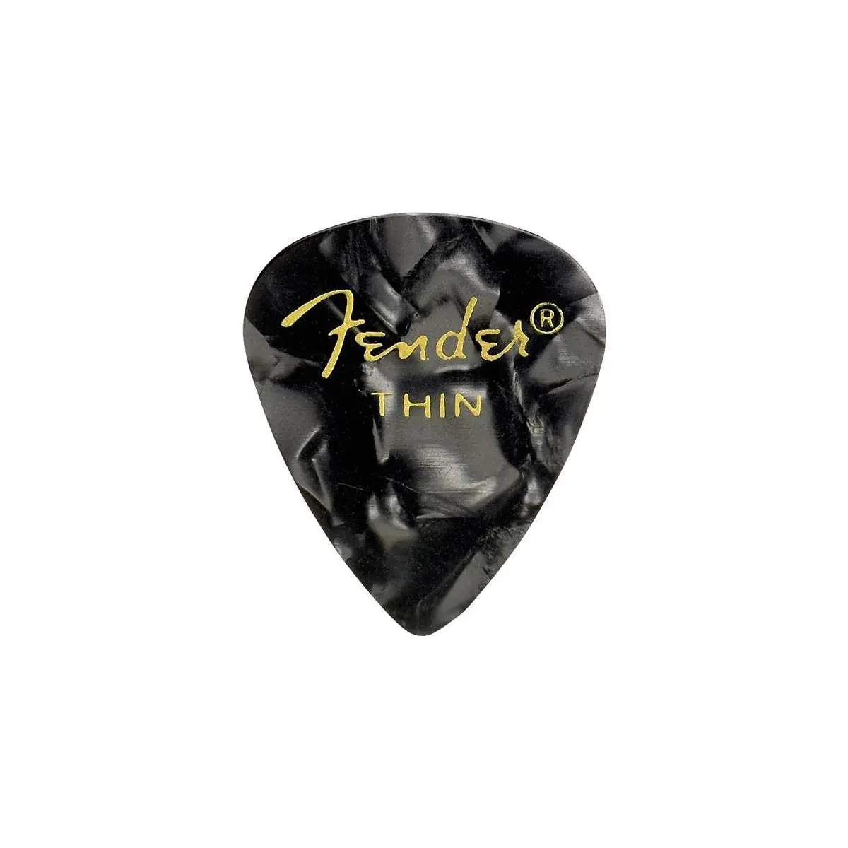 Fender Premium Celluloid Guitar Picks 351 Shape, Black Moto, Thin | Classic feel, high-performance flexibility - view 2