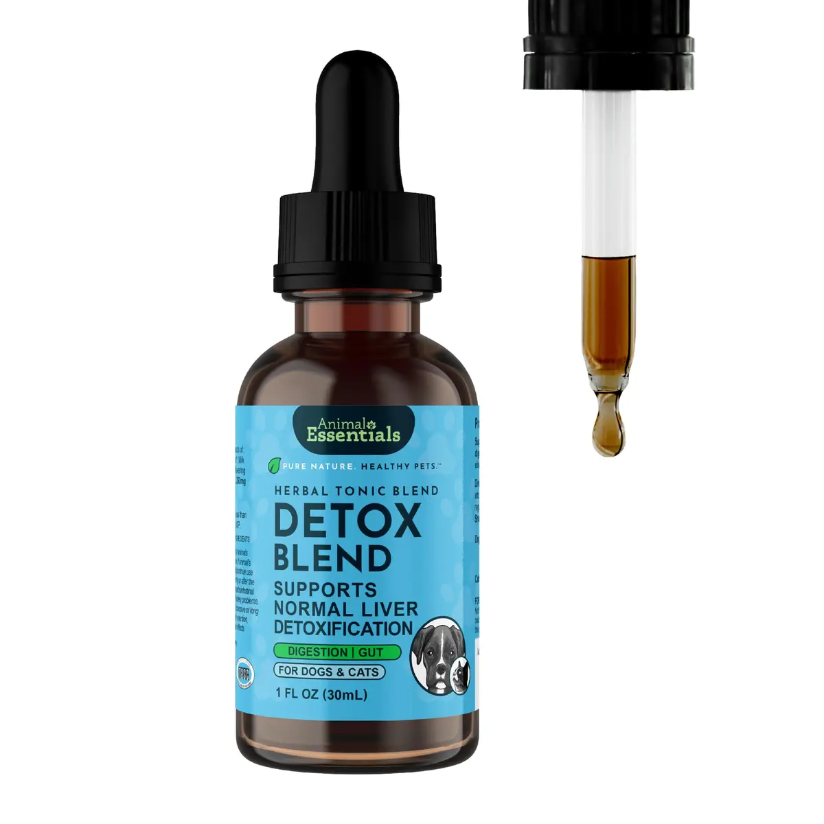 Animal Essentials Detox Blend - Liver Support for Dogs & Cats | Organic Herbal Formula, 1 Fl Oz - main product image