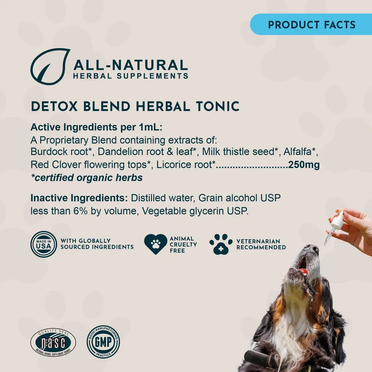 Animal Essentials Detox Blend - Liver Support for Dogs & Cats | Organic Herbal Formula, 1 Fl Oz - view 7
