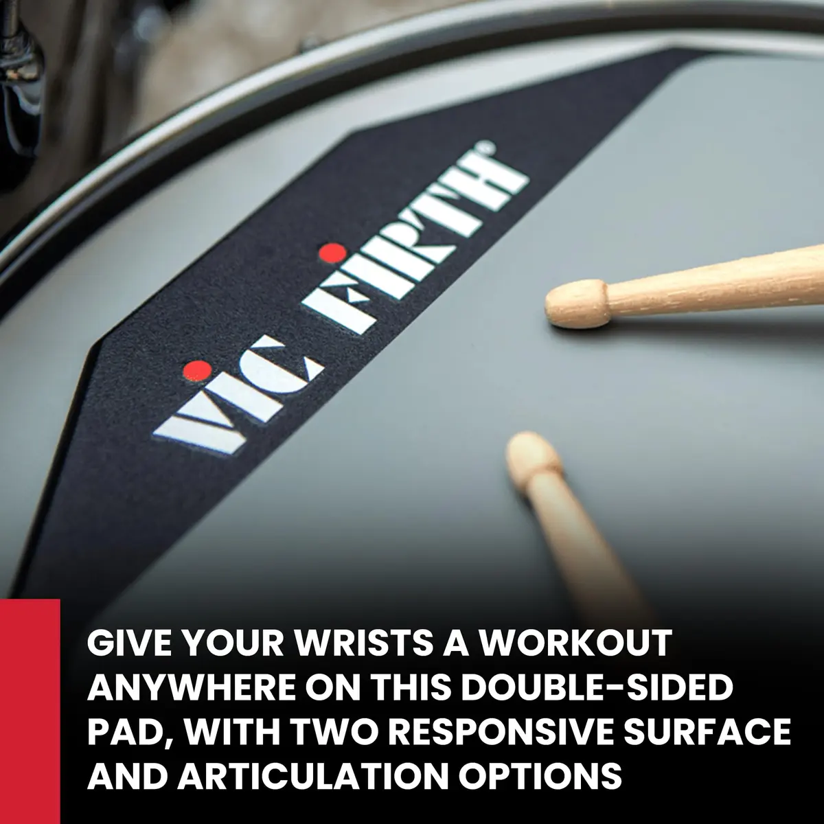 Vic Firth PAD6D 6" Double-Sided Practice Pad | Realistic Drumhead Feel & Quick Rebound - view 2