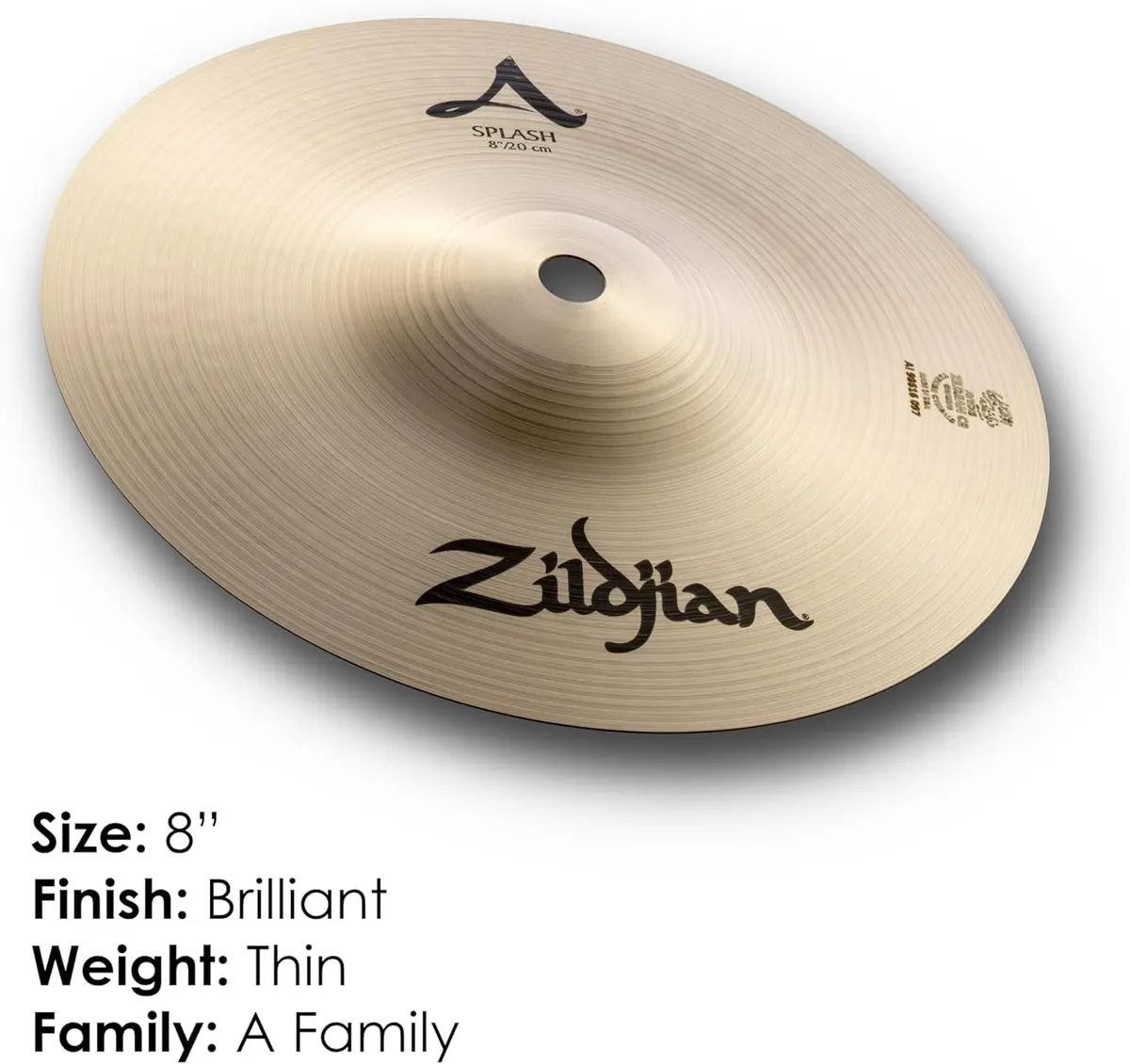 Zildjian 8" A Series Splash Cymbal | Bright, Short, Expressive Effect - view 2