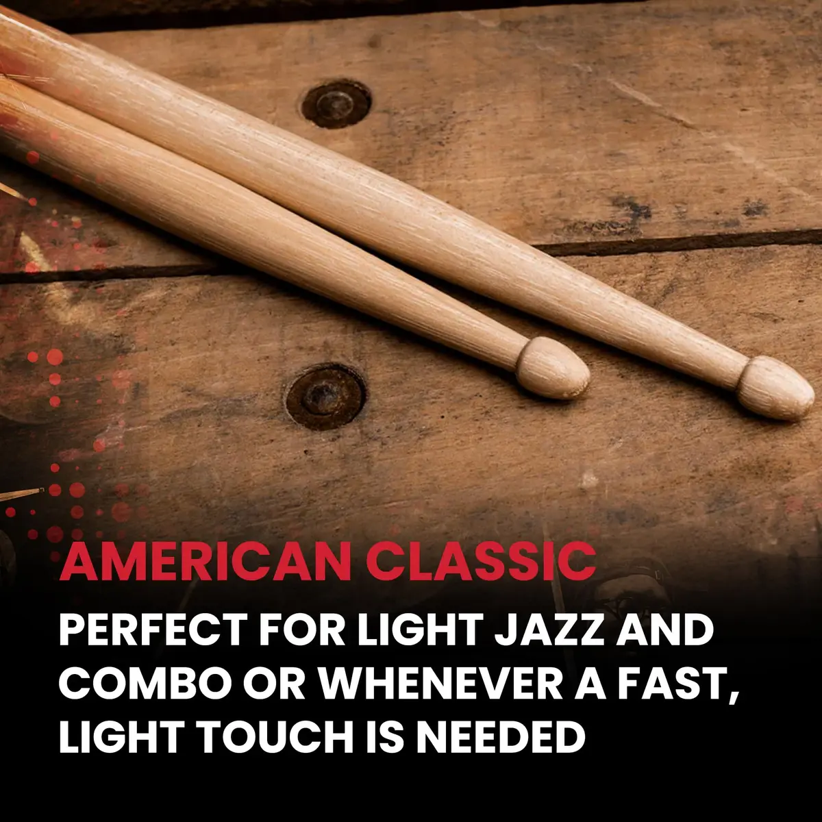 Vic Firth American Classic 7A Drumsticks | Hickory Wood, Nylon Tip Pair (39.37 cm / 15.5 in) - view 6