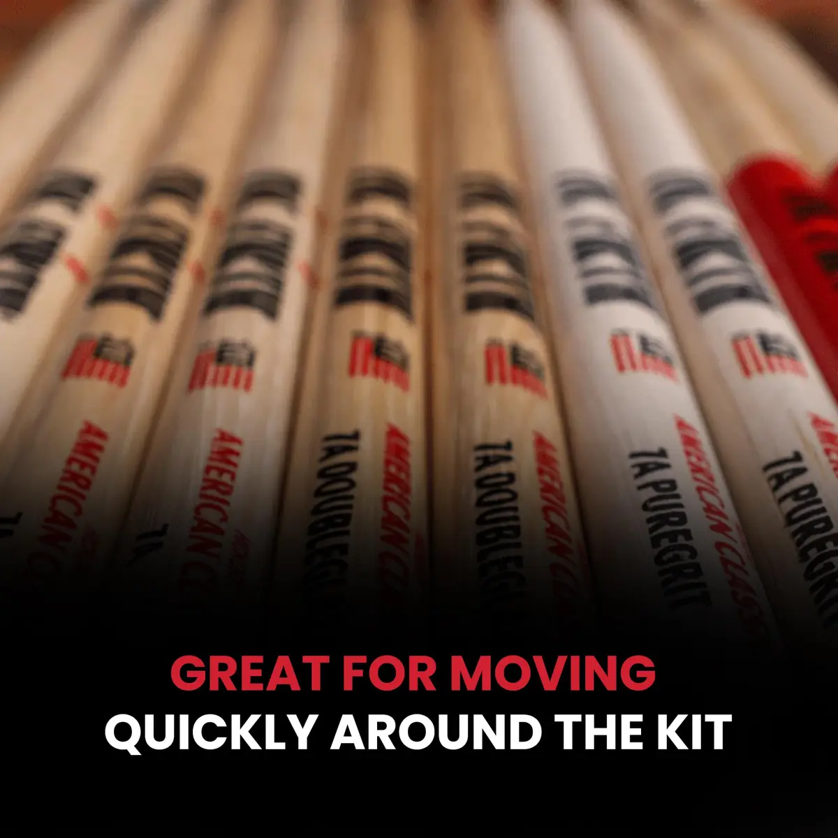 Vic Firth American Classic 7A Drumsticks | Hickory Wood, Nylon Tip Pair (39.37 cm / 15.5 in) - view 7