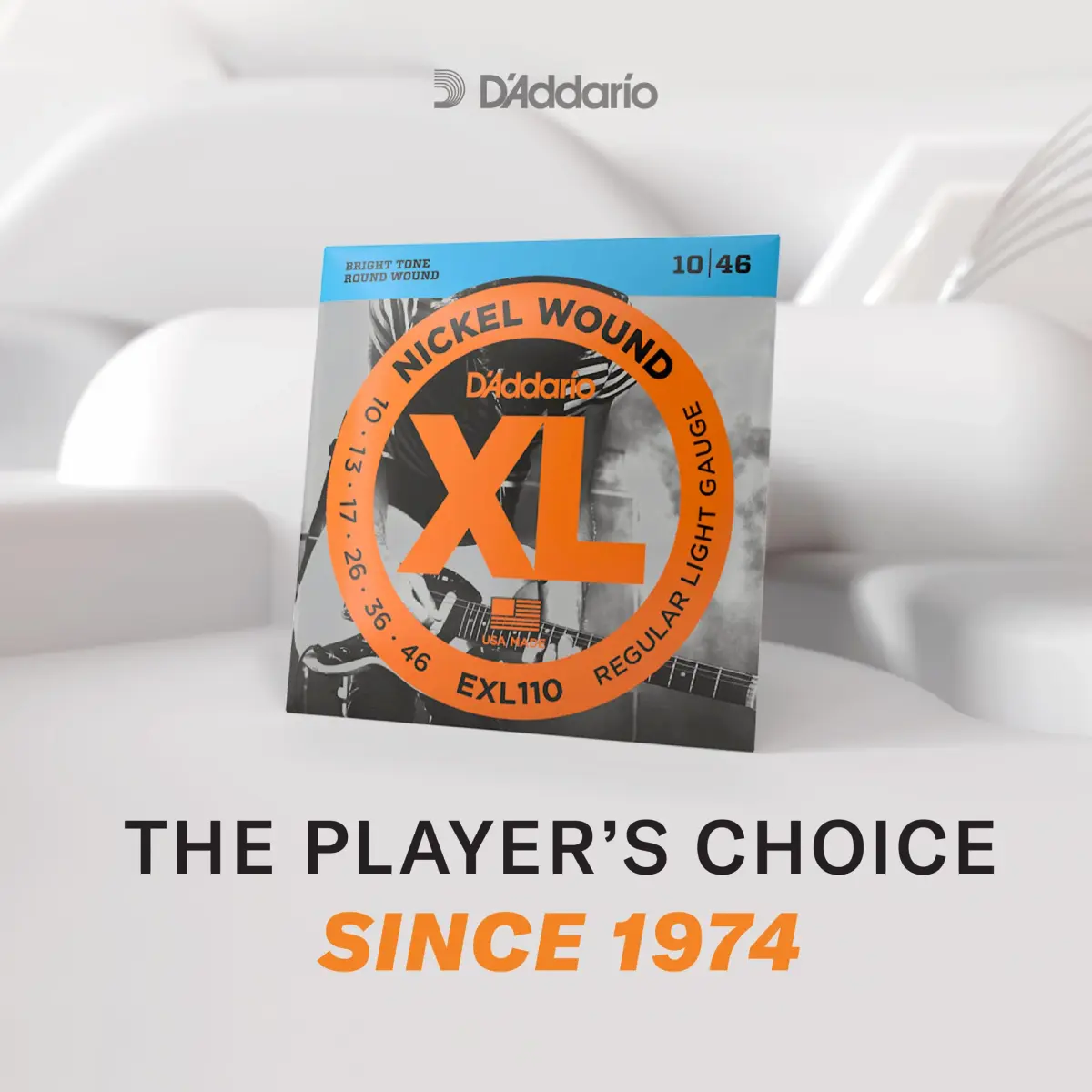 D'Addario XL Nickel EXL110 Electric Guitar Strings, Regular Light 10-46 | Bright Tone, Perfect Intonation - view 4