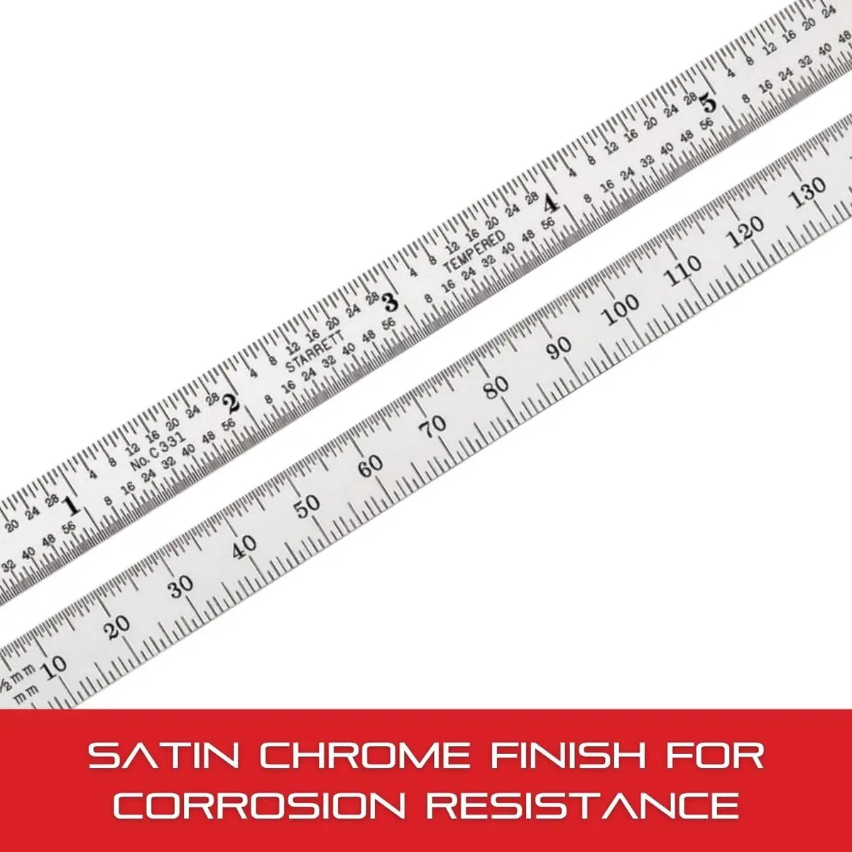 Starrett Full Flexible Steel Rule, 5-3/4" Length, 0.4mm Thickness | Precision Steel Measuring Tool - view 7