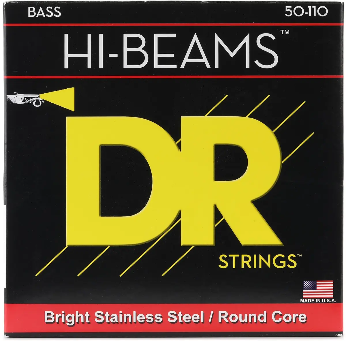 DR Strings HI-BEAM™ Stainless Steel Bass Strings 50-110 | Bright, Durable, USA Made - main product image