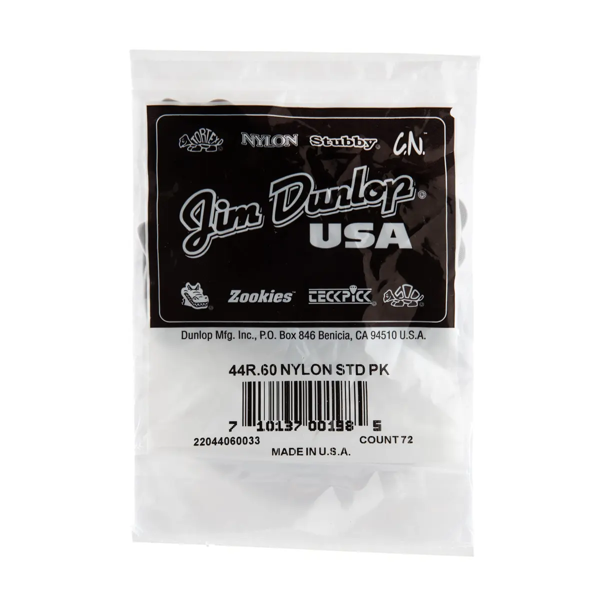 Jim Dunlop Nylon Standard Plectrum Light Gray .60mm | Classic Nylon Tone & Durability - view 8
