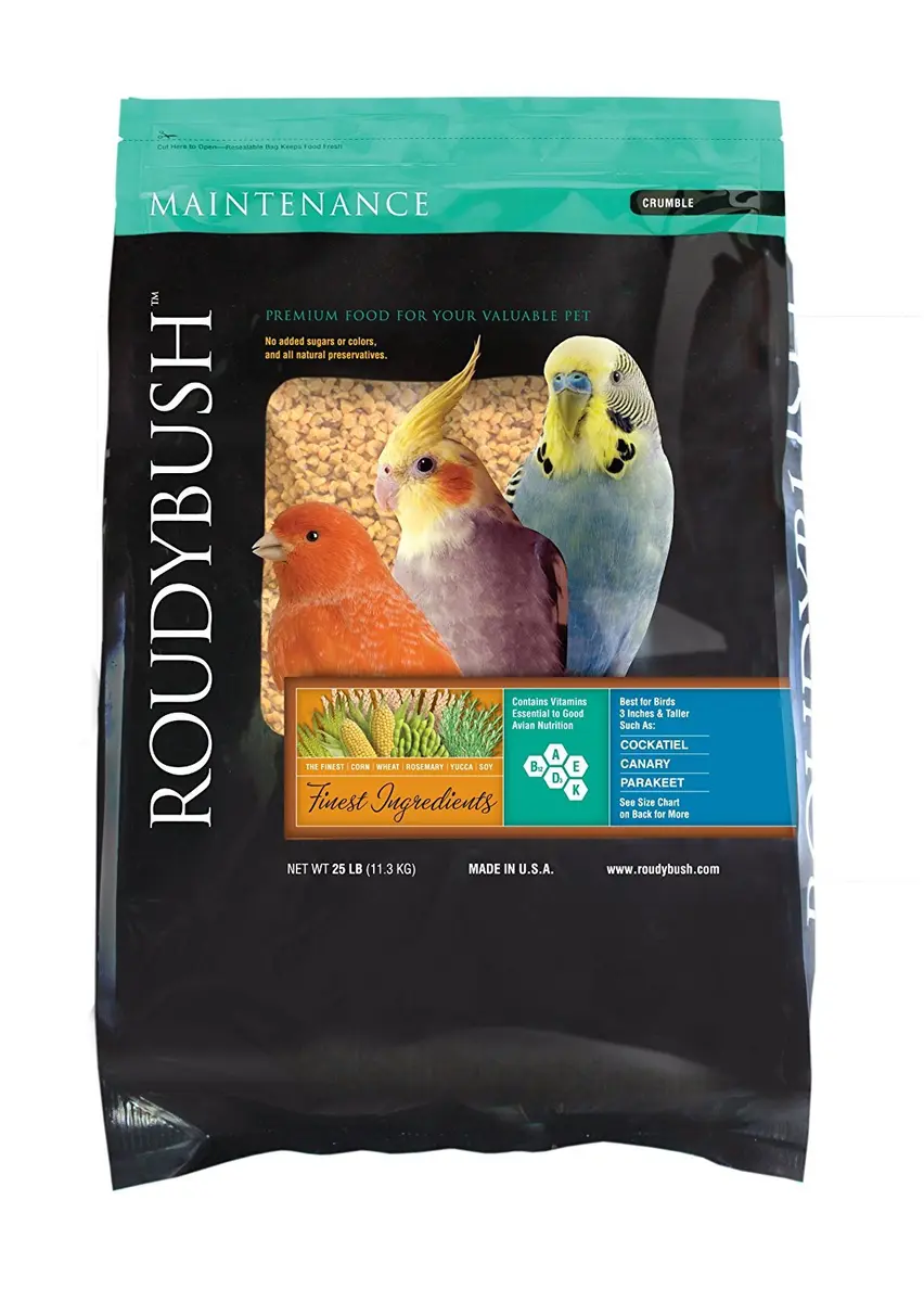 RoudyBush Daily Maintenance Bird Food Crumble Pellets 11.34 kg (25 lb) | Scientifically Formulated for All Life Stages - main product image