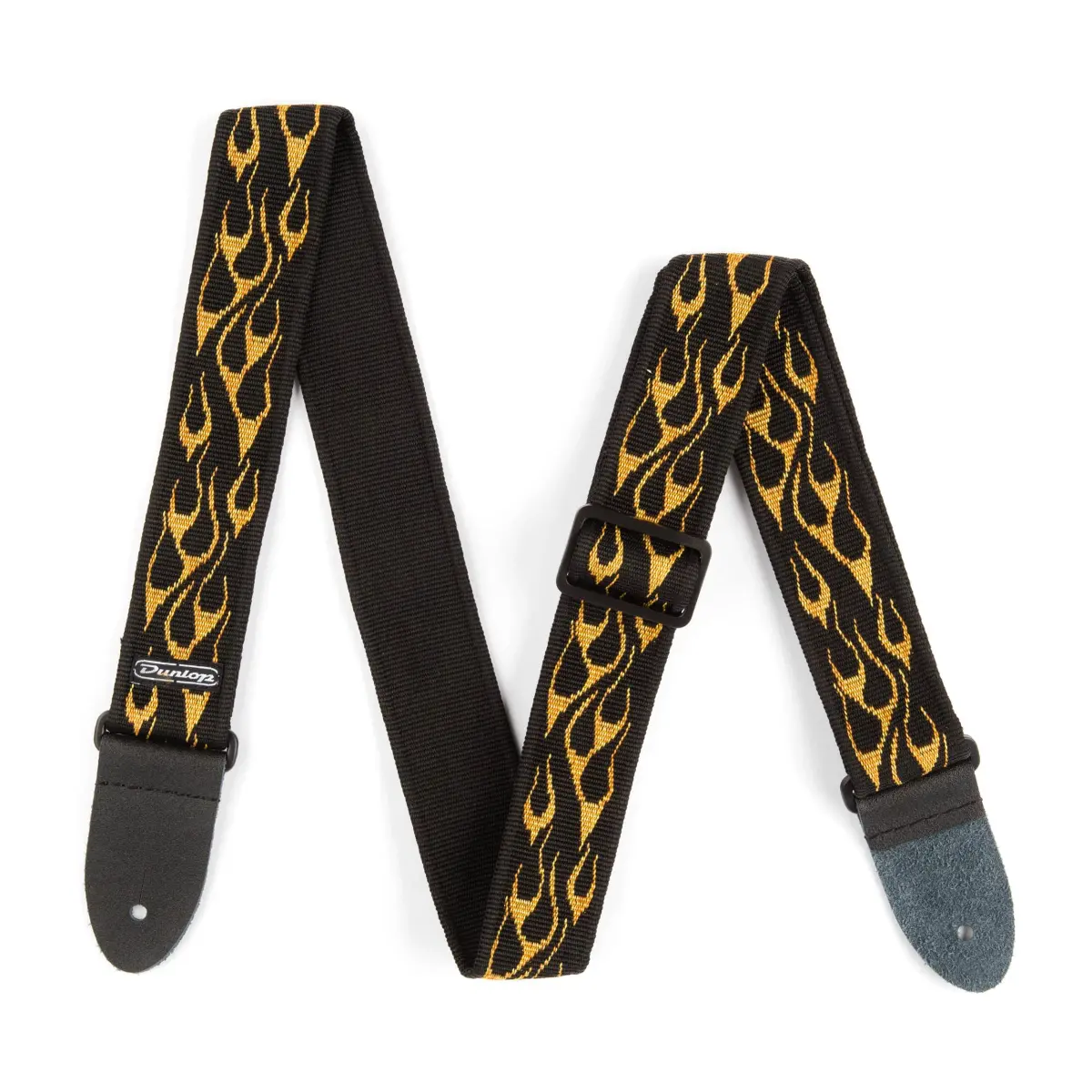 Jim Dunlop Flambe Yellow Nylon Guitar Strap | Adjustable & Durable - view 2