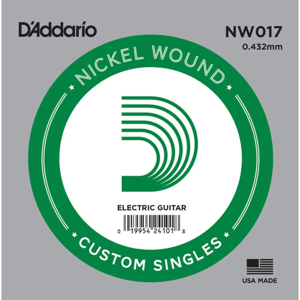 D'Addario NW017 Nickel Wound Electric Guitar Single String .017 Gauge | Bright Tone & Excellent Intonation - main product image