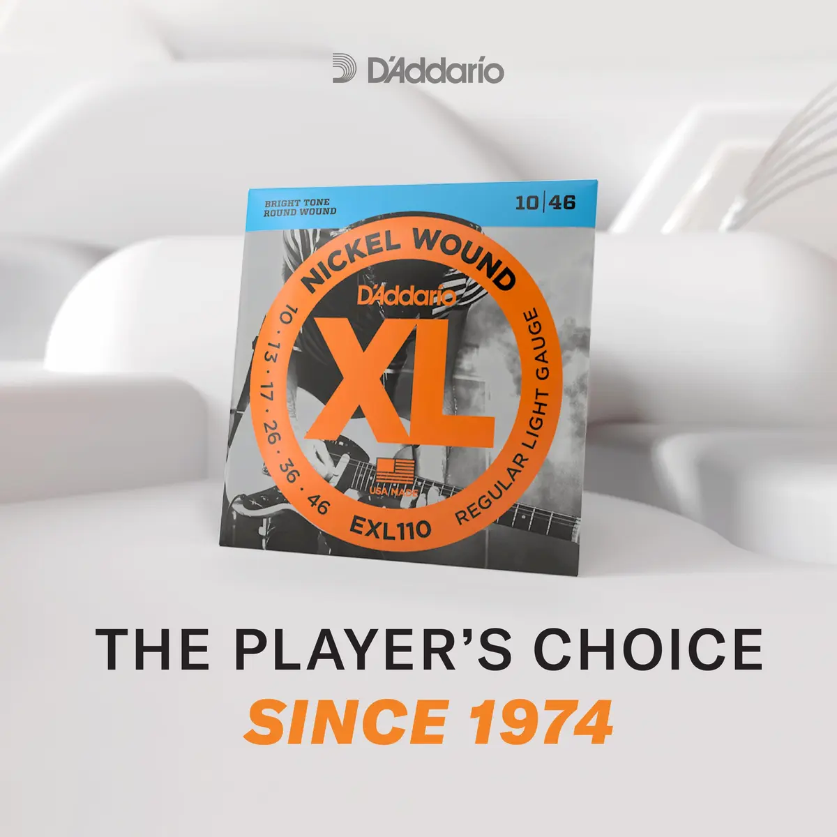 D'Addario XL Nickel EXL120+ Electric Guitar Strings 9.5-44 (2.69mm-1.12mm) | Bright Tone, Perfect Intonation - view 4