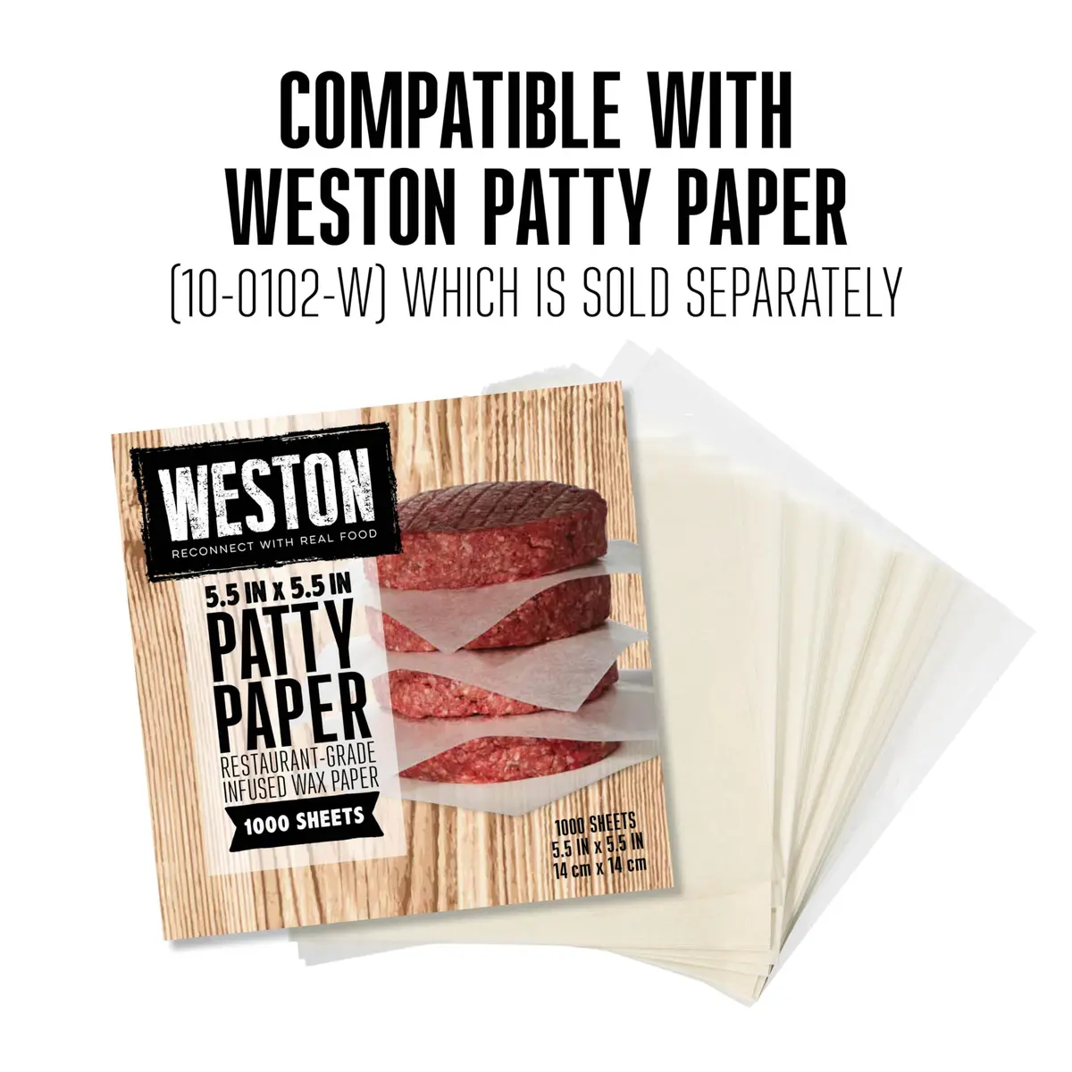 Weston Burger Press Makes 4 ½" Diameter Patties | Heavy-Duty Cast Aluminum Nonstick - view 6