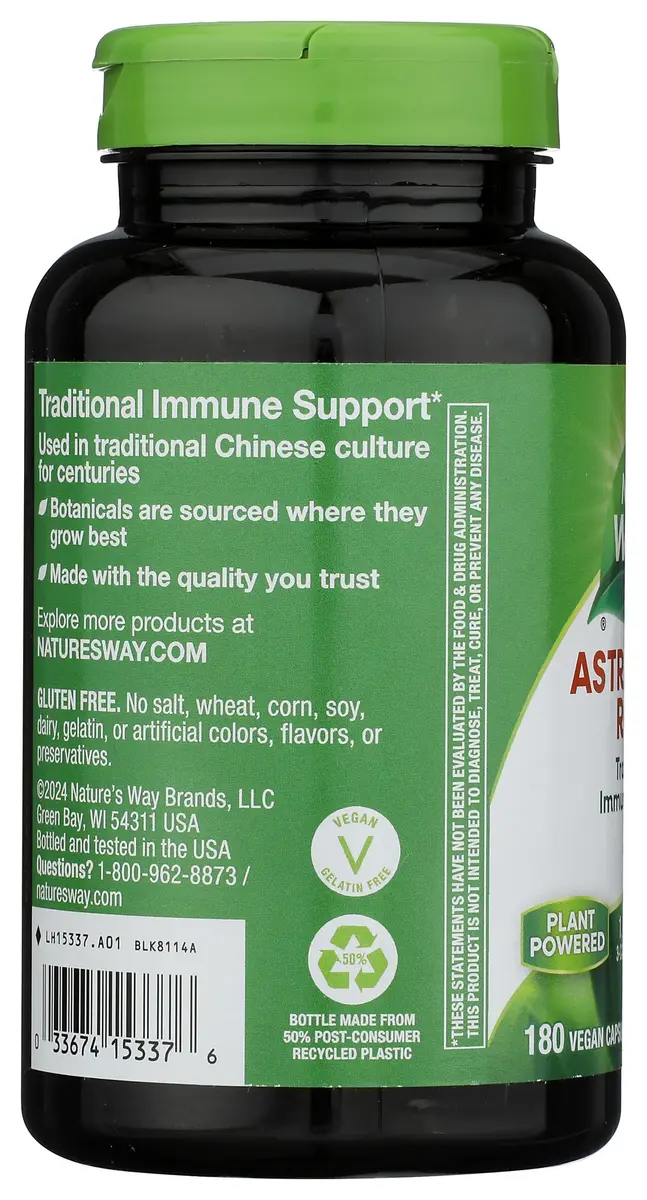 Nature's Way Astragalus Root 180 Capsules | Traditional Immune Support* Vegan, Non-GMO - view 4