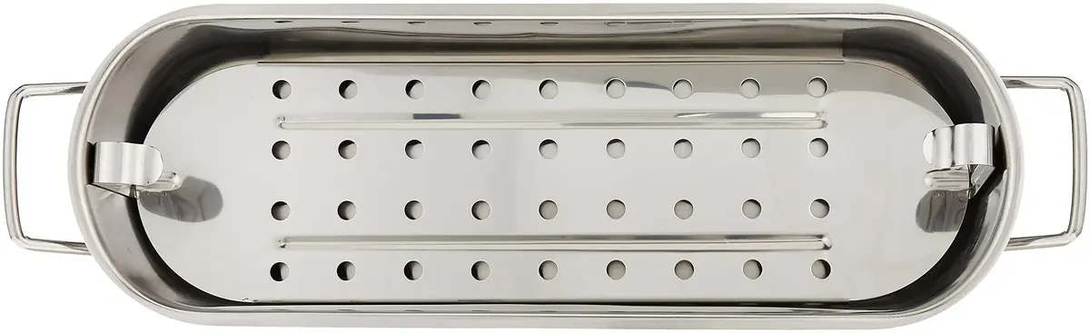Norpro Stainless Steel Fish Poacher with Lid and Rack | 52cm x 15.5cm x 13cm - view 3
