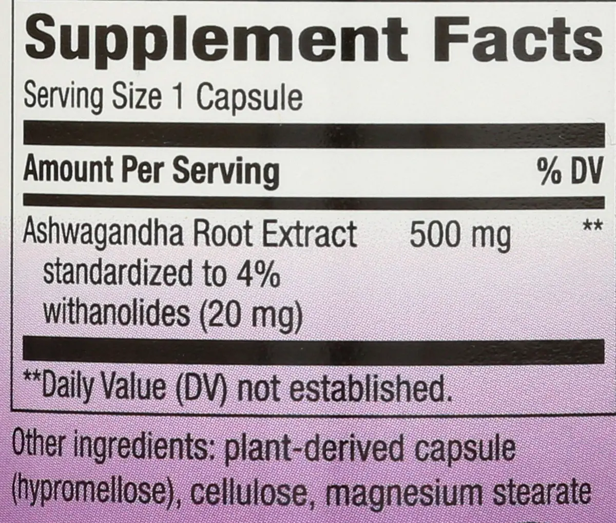 Nature's Way Ashwagandha Capsule Herbal Supplement Non-GMO Vegan 60 Count | Reduces Stress & Supports Adaptability - view 3