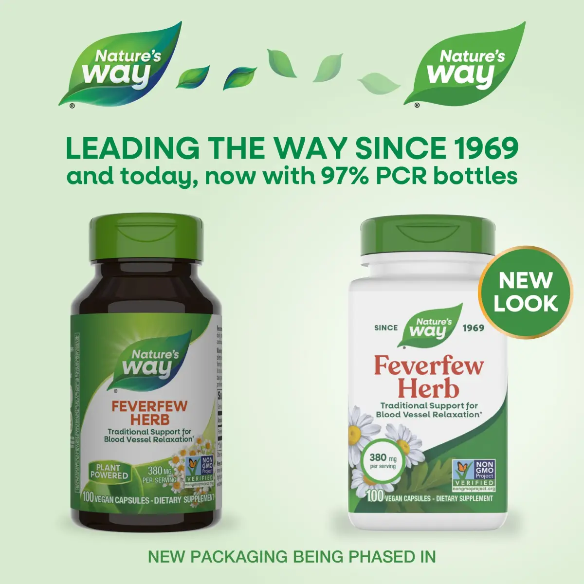 Nature's Way Feverfew Herb Capsules 380 mg 100 Ct | Traditional Support for Blood Vessel Relaxation - view 2
