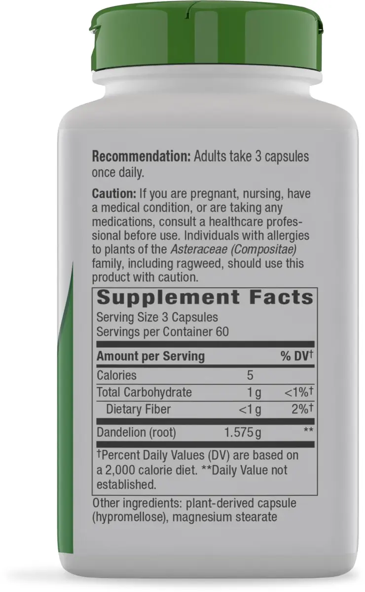 Nature's Way Dandelion Root Capsules 180 Count | Traditional Diuretic Herb - view 9