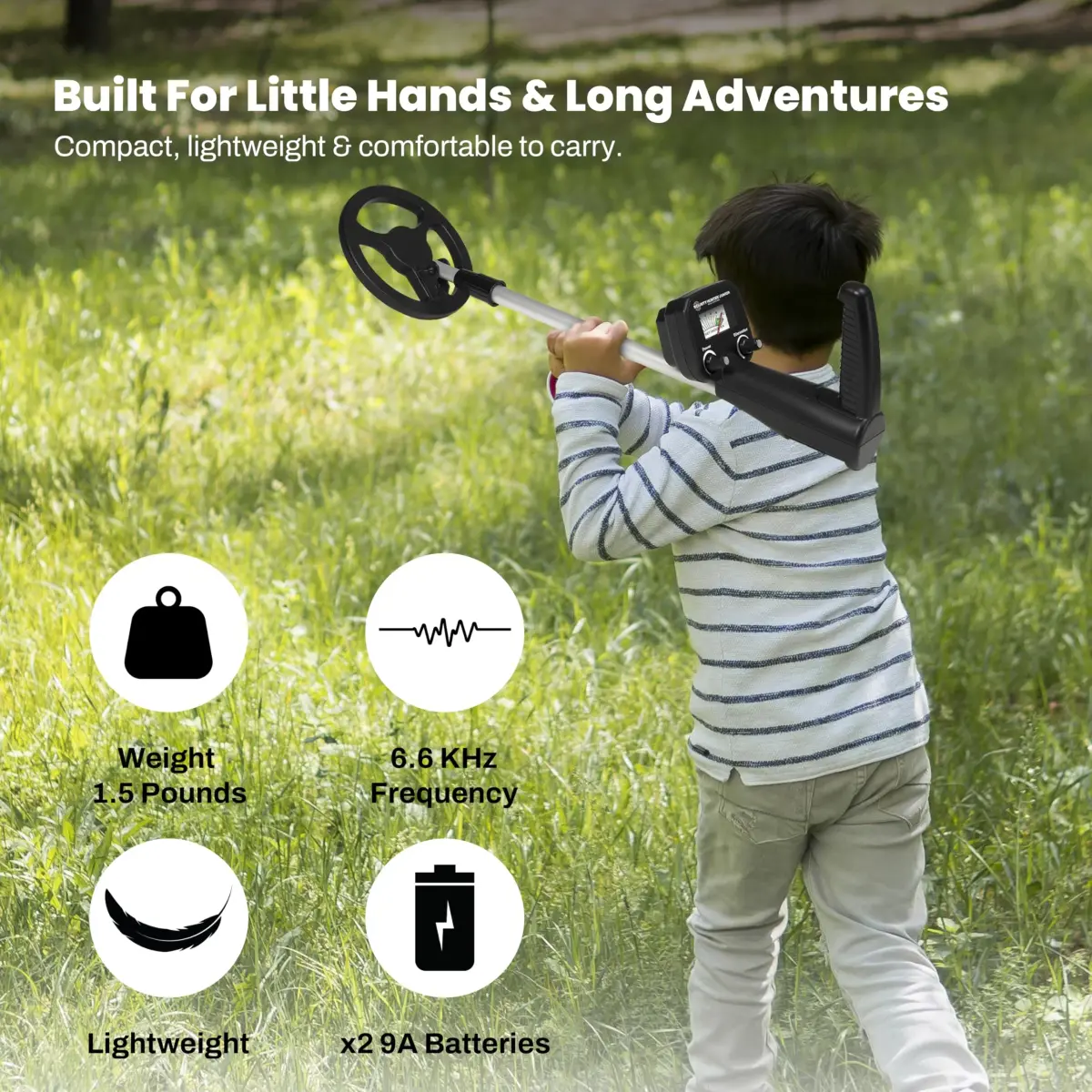Bounty Hunter Gold Digger Kids Metal Detector | 7-inch Waterproof Coil, Lightweight Beginner Treasure Hunter - view 5
