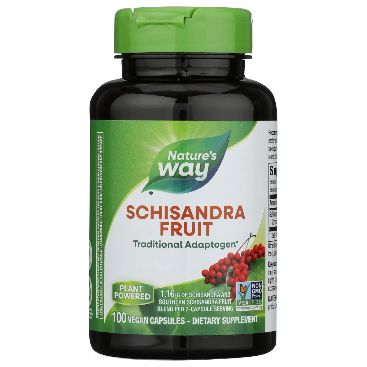 Nature's Way Schisandra Fruit 1,160 Mg Vegetarian Capsules 100 Count | Non-GMO Project Verified & TRU-ID Certified - main product image