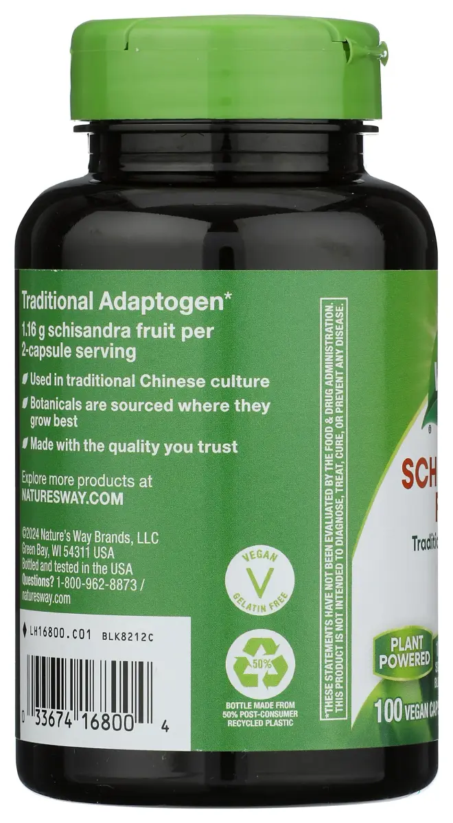 Nature's Way Schisandra Fruit 1,160 Mg Vegetarian Capsules 100 Count | Non-GMO Project Verified & TRU-ID Certified - view 5