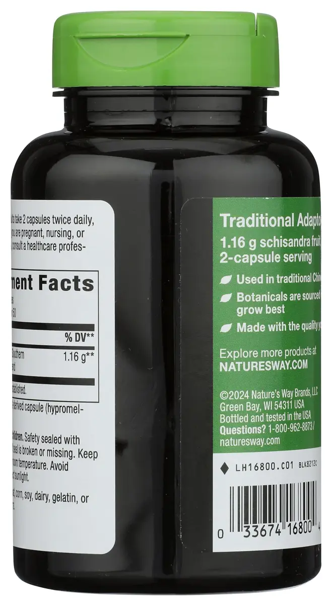 Nature's Way Schisandra Fruit 1,160 Mg Vegetarian Capsules 100 Count | Non-GMO Project Verified & TRU-ID Certified - view 2