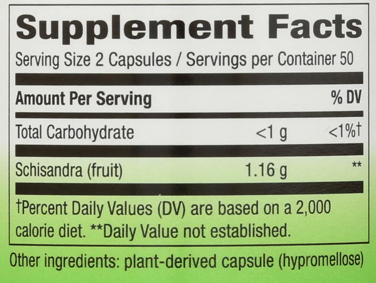 Nature's Way Schisandra Fruit 1,160 Mg Vegetarian Capsules 100 Count | Non-GMO Project Verified & TRU-ID Certified - view 3