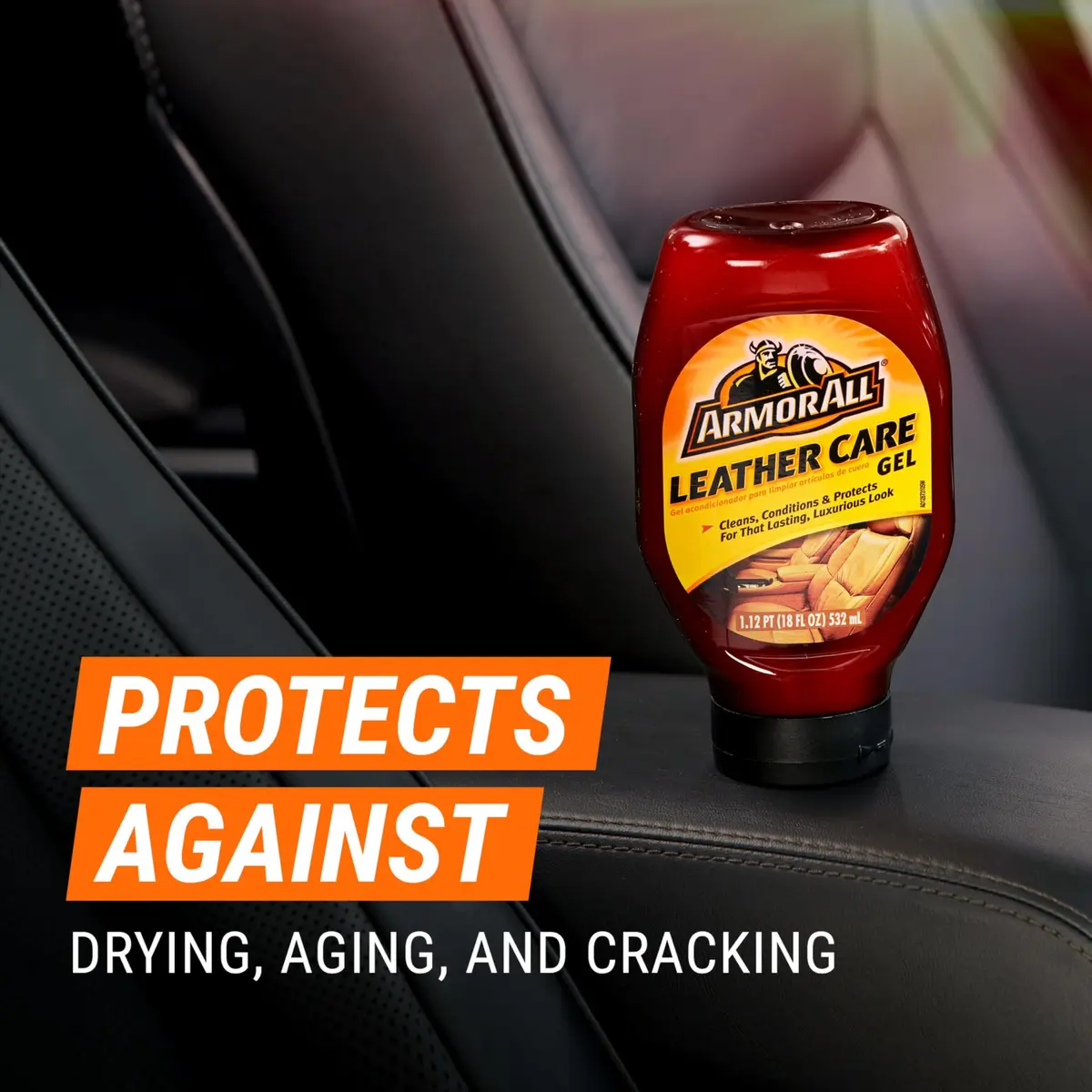 Armor All Leather Care Gel Conditioner & Protectant 532ml (18 Fl Oz) | Cleans, Conditions, Protects Automotive Leather - view 7