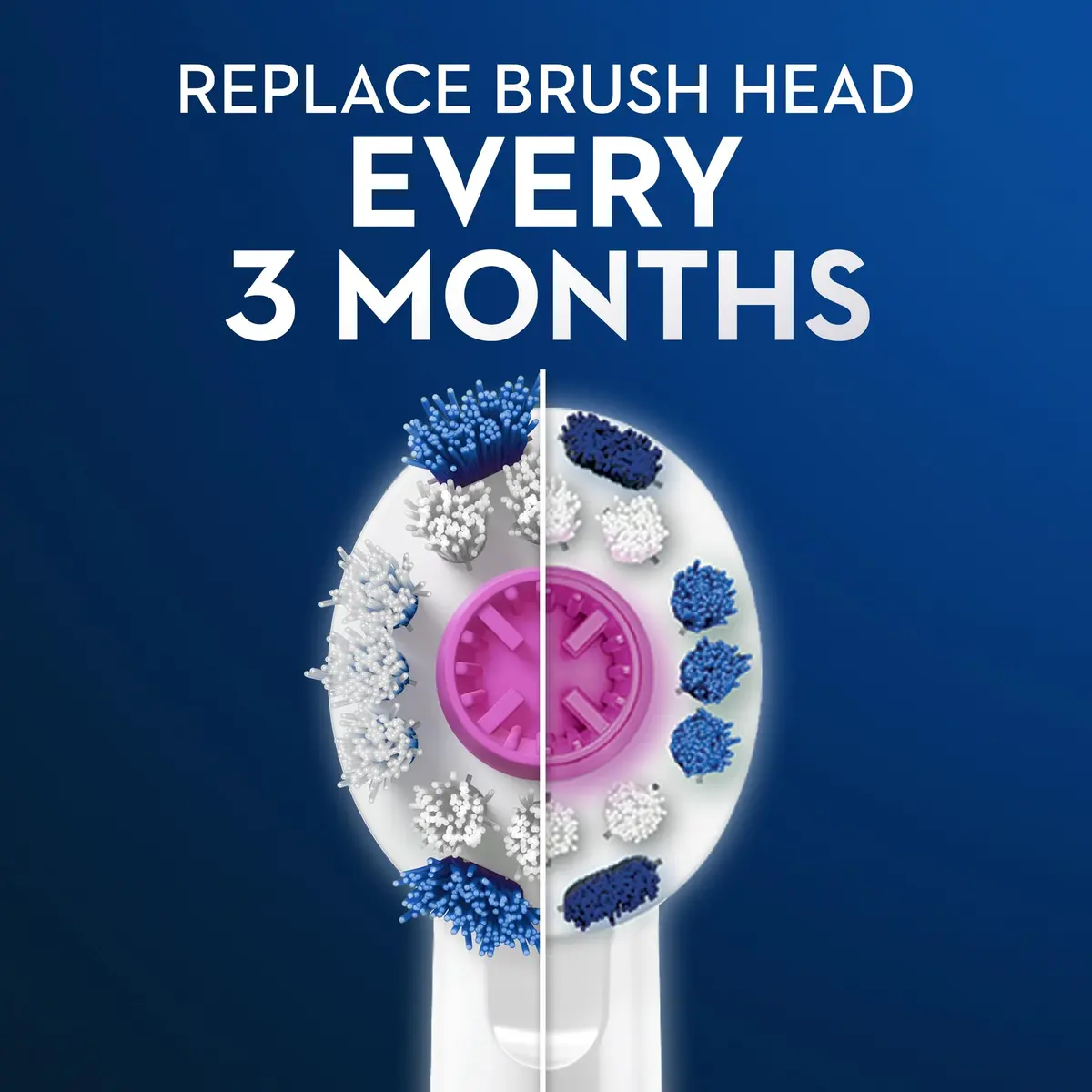 Oral-B 3D White Electric Toothbrush Replacement Brush Heads 3 Count | Polishing Cup for Stain Removal - view 2
