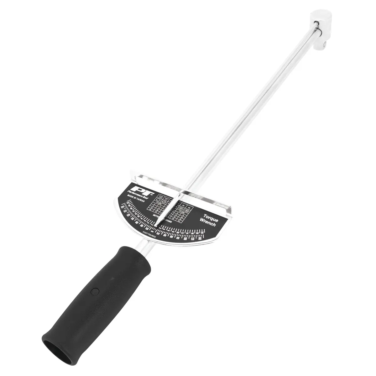 Performance Tool W3001C 1/2 in. Drive Beam Torque Wrench 0-150 ft-lbs. | Alloy Steel, Black/Silver, 21.4 in. - main product image