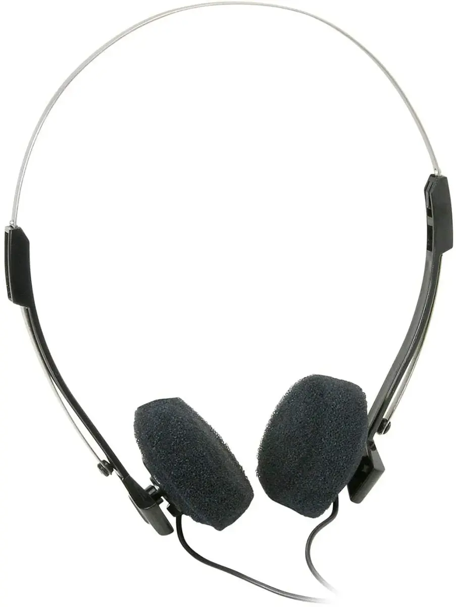 Parts Express Mini Stereo Lightweight Headphones with 4 Foot Cord | Hi-Fi Portable On-Ear Headphones - main product image