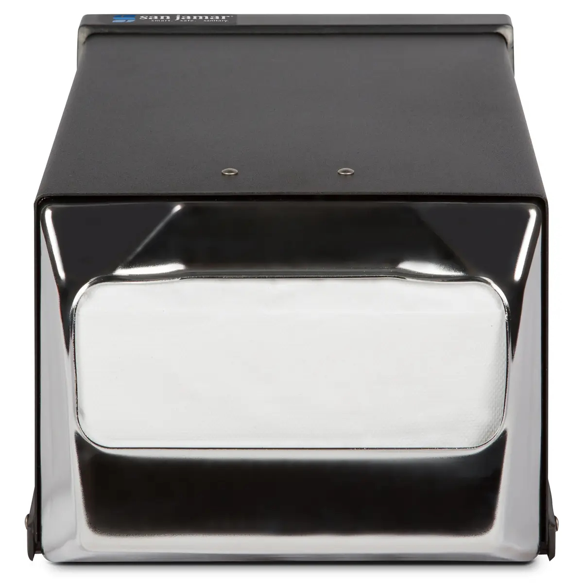 San Jamar Countertop Napkin Dispenser Black | Modern Style, Alloy Steel, 300 Napkin Capacity - view 2
