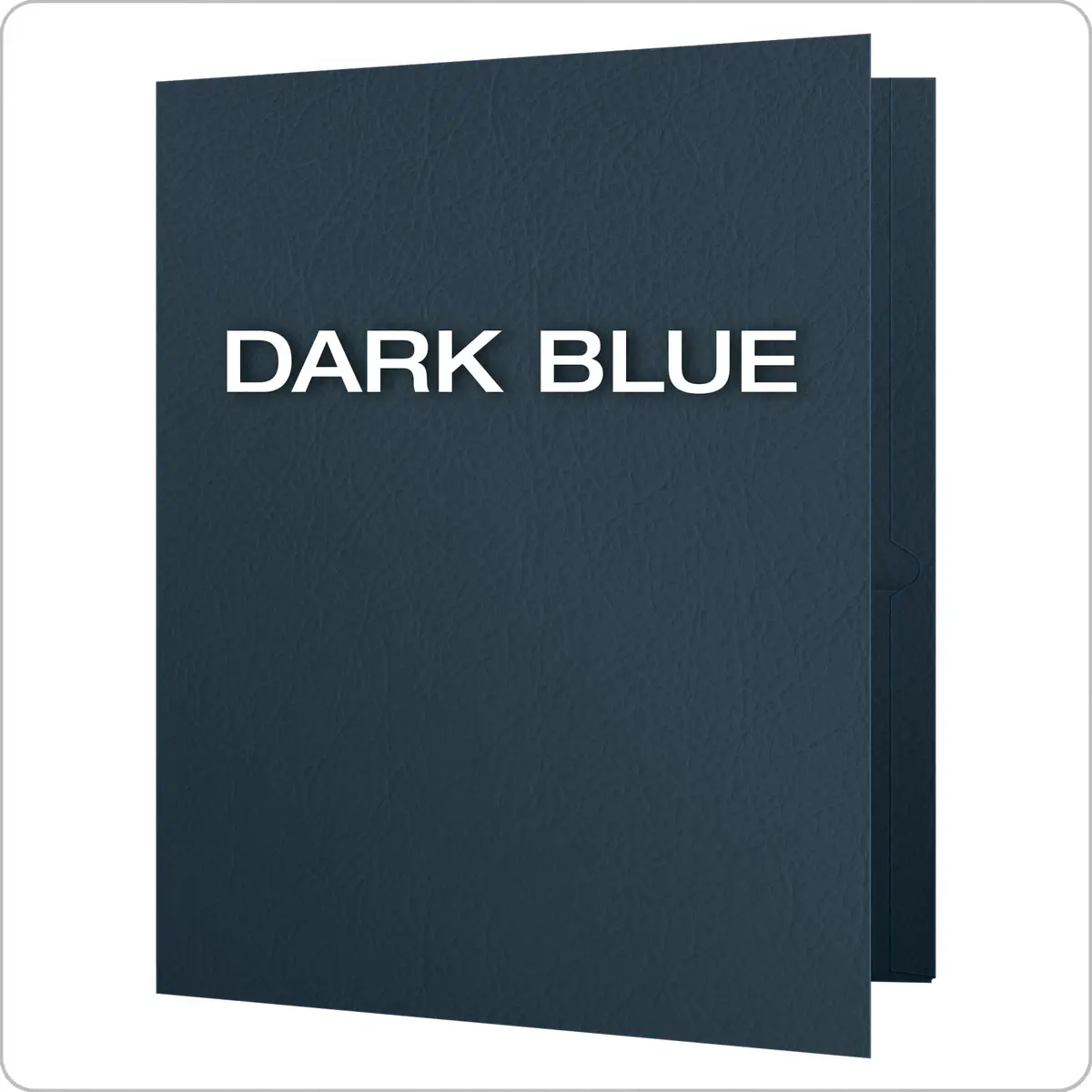 Oxford Twin-Pocket Folder, Textured Paper, Letter Size, Dark Blue | Holds 100 Sheets, Box of 25 - view 3