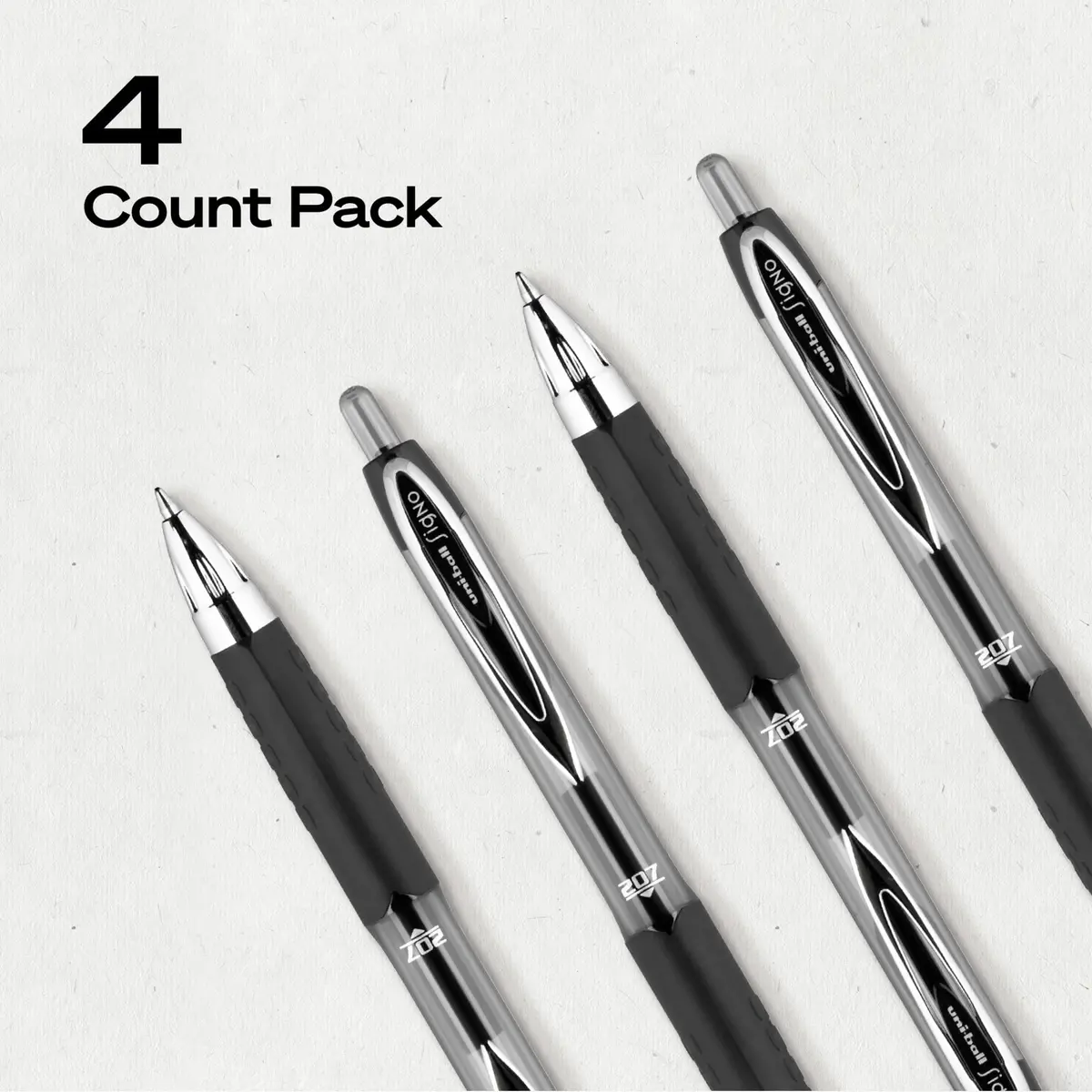 Uni-Ball 207 Retractable Gel Pens Black Ink 0.7mm Medium Point 4 Count | Smooth Writing for Students & Office - view 8