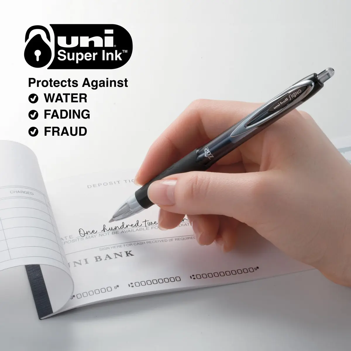 Uni-Ball 207 Retractable Gel Pens Black Ink 0.7mm Medium Point 4 Count | Smooth Writing for Students & Office - view 2