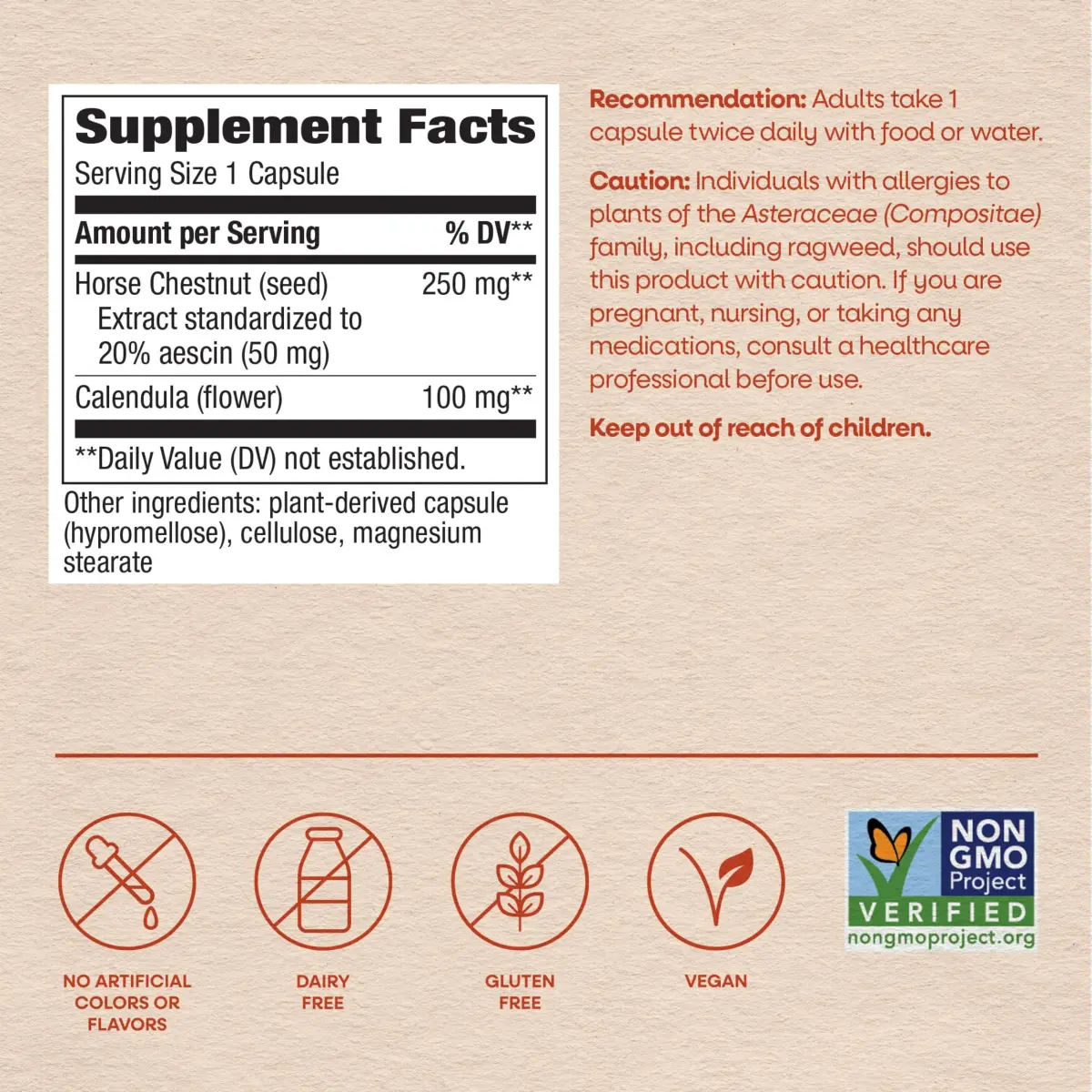Nature's Way Horse Chestnut Extract 90 Capsules | Supports Healthy Leg Veins & Circulation - view 6