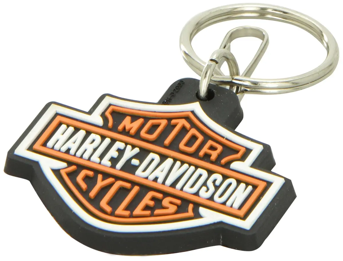 Plasticolor Harley-Davidson Logo Plastisol Key Chain | Durable Vinyl, 3.5" x 1.5" | Officially Licensed - view 2