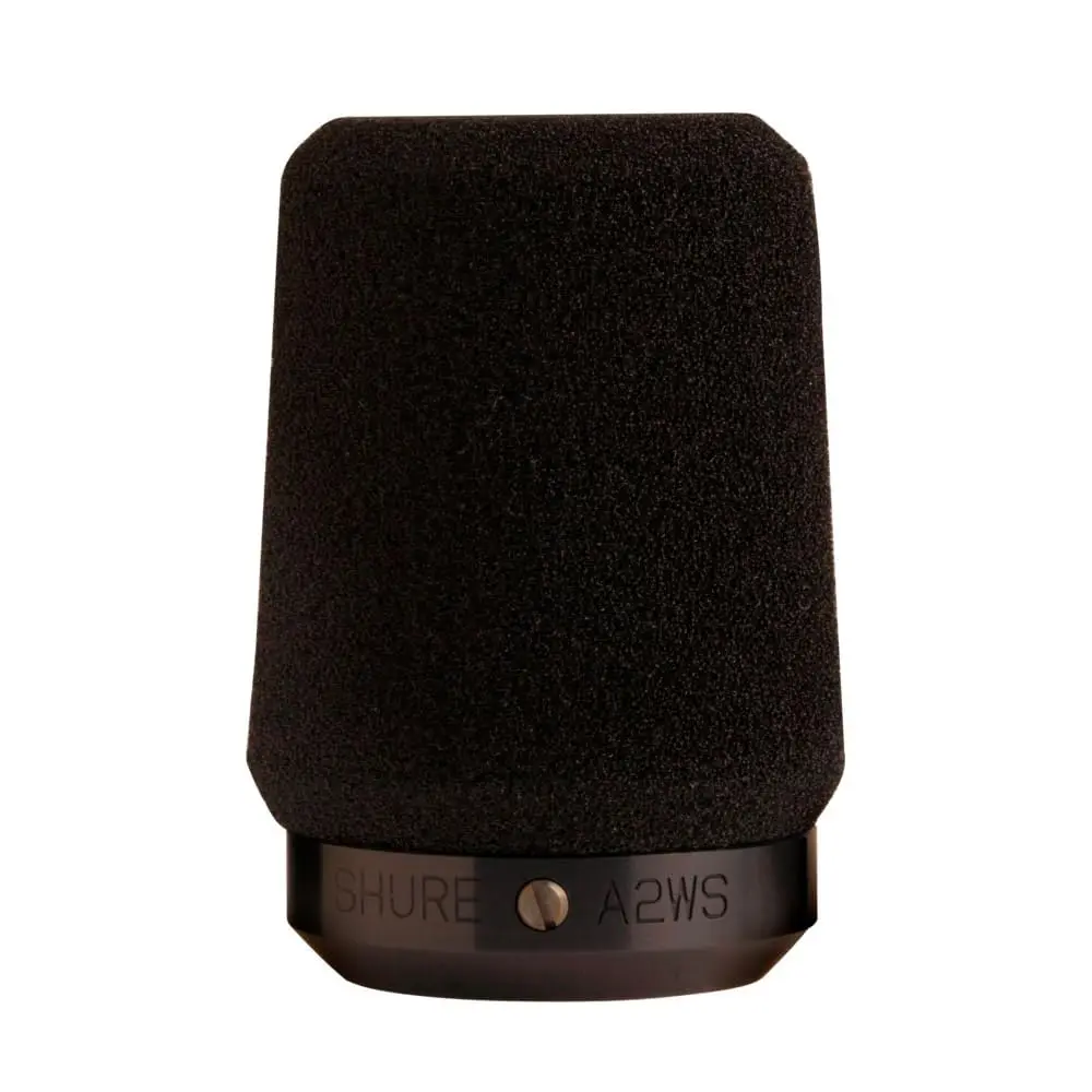 Shure A2WS Locking Microphone Windscreen for SM57 & 545 Series Mics | Reduces Wind & Breath Noise (Gray, 5.5" x 8" x 1.25") - main product image