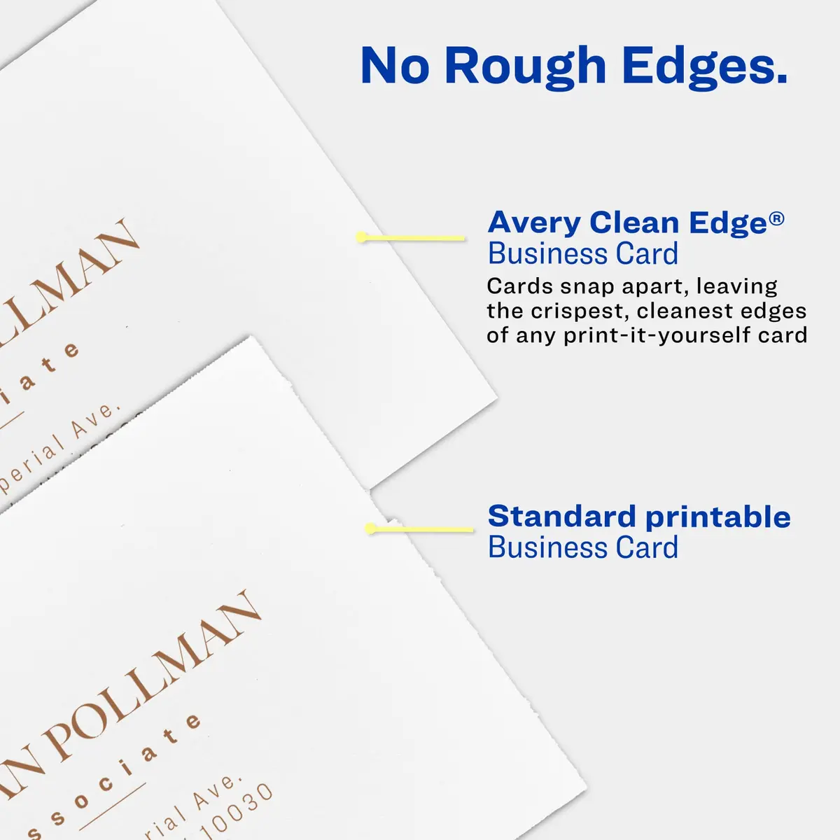 Avery Clean Edge Printable Business Cards 1000 Cards | 2" x 3.5" White Inkjet Cards - view 4