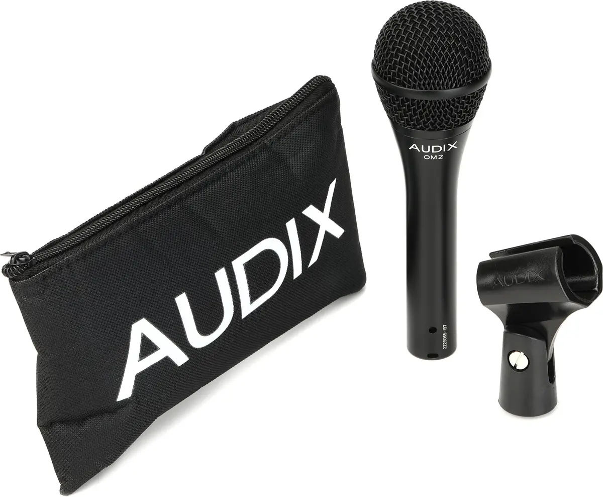 AUDIX OM2 Dynamic Vocal Microphone | Hypercardioid, High SPL, Clear Sound, 50Hz-16kHz, 1.7mV @ 1k - view 2