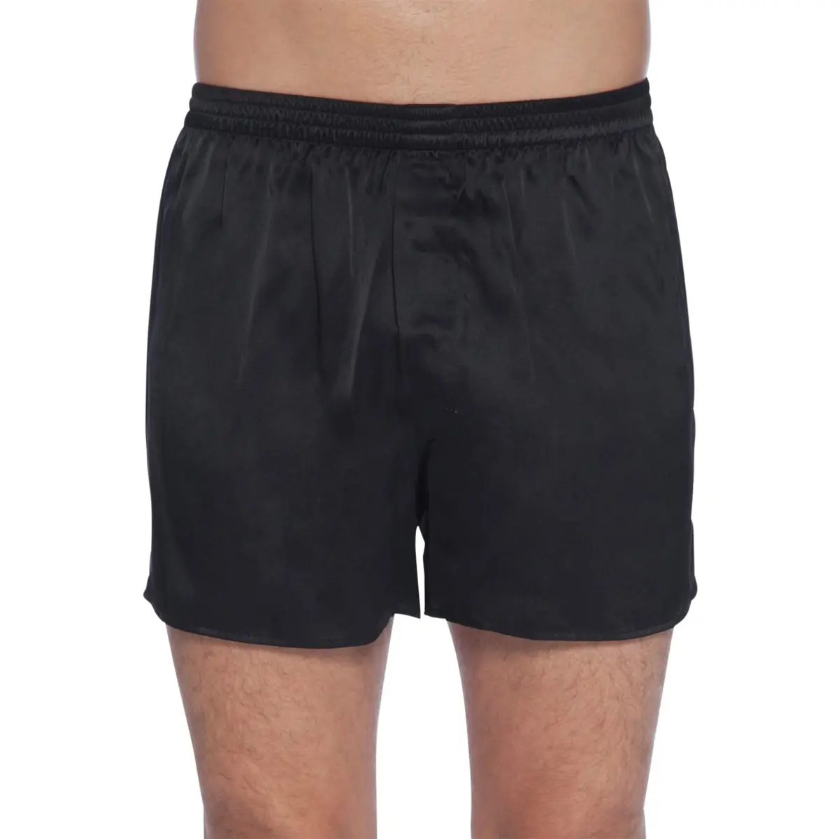 INTIMO Classic Silk Boxers Black Small | All-Day Comfort & Luxury Silk Feel - main product image