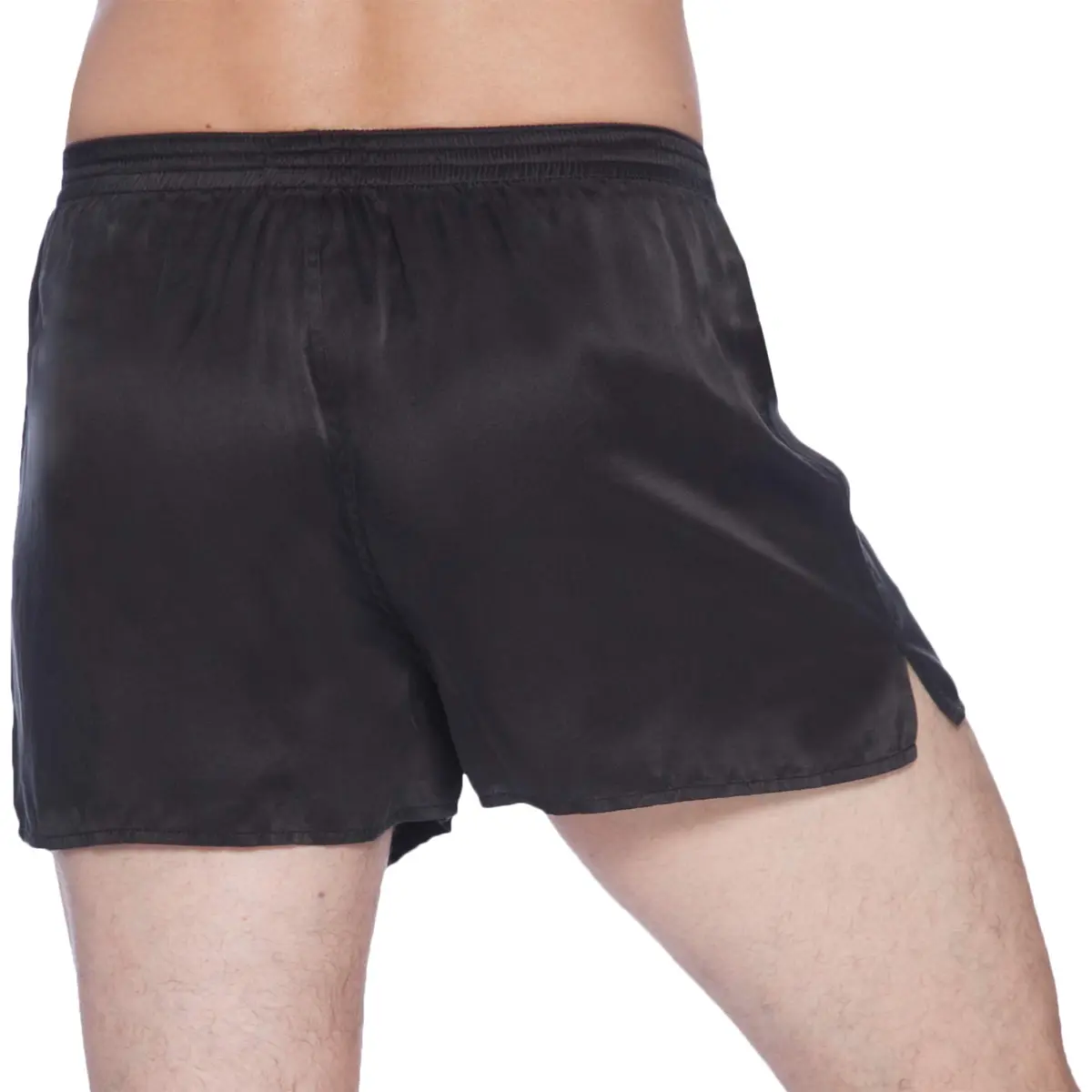 INTIMO Classic Silk Boxers Black Small | All-Day Comfort & Luxury Silk Feel - view 5