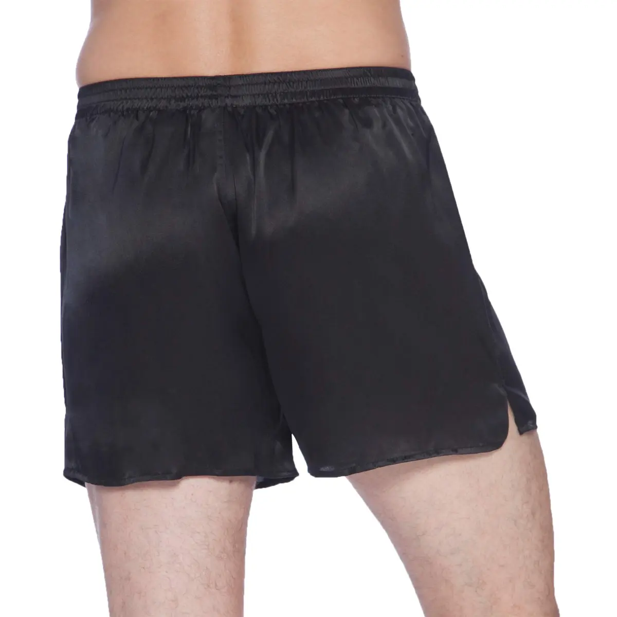 INTIMO Classic Silk Boxers Black Small | All-Day Comfort & Luxury Silk Feel - view 2