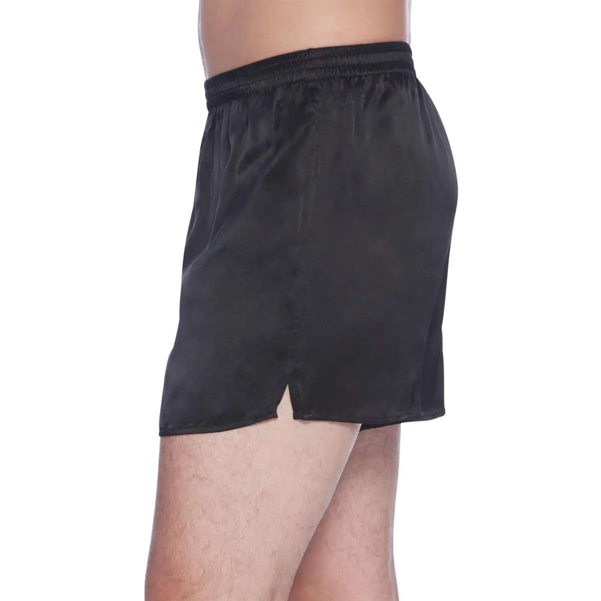 INTIMO Classic Silk Boxers Black Small | All-Day Comfort & Luxury Silk Feel - view 3