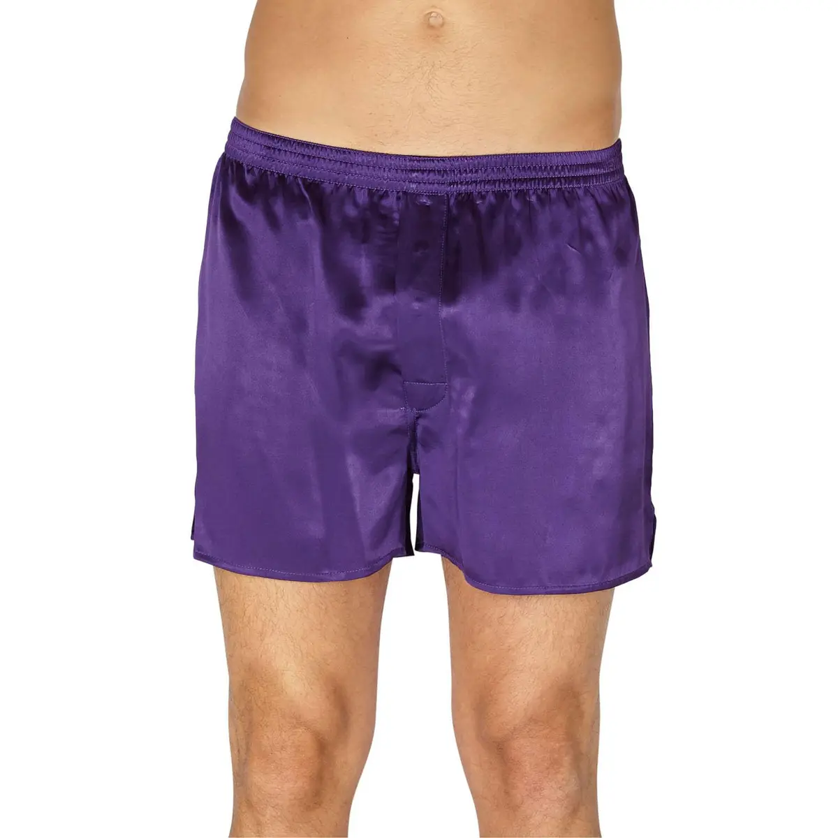 INTIMO Classic Silk Boxers Amethyst Small | All-Day Comfort & Luxury Silk - main product image
